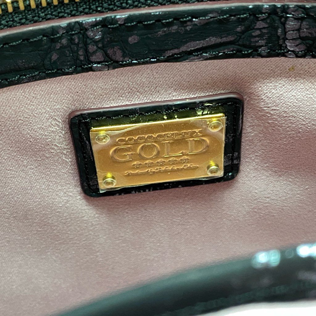 Fe17 【新品】　定価197万 COCOCELUX GOLD ココセリュックスゴールド 最高級5スター クロコダイルレザー タッセルチャーム付き トートバッグ ショルダーバッグ 4way レディース