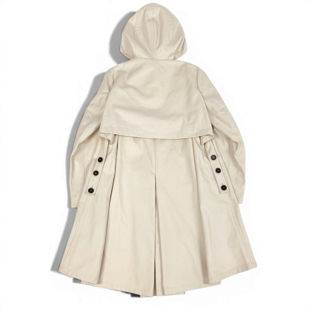 Ee19【未使用タグ付】 JIL SANDER NAVY ジルサンダー ネイビー フーデットコート ロングコート サイズ36 アイボリー レディース 女性服u02t