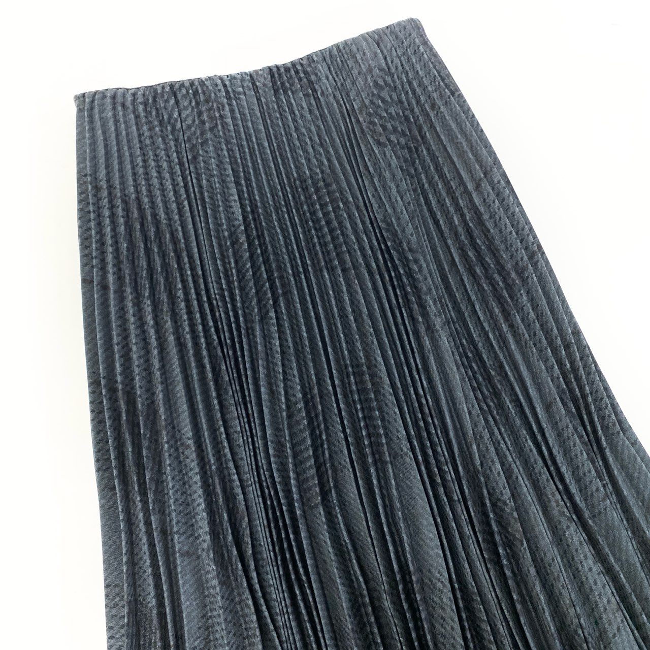 82a29 FABIANA FILIPPI ファビアナフィリッピ プリーツスカート ロングスカート チェック柄 XSサイズ グレー系 レディース 女性用u02t