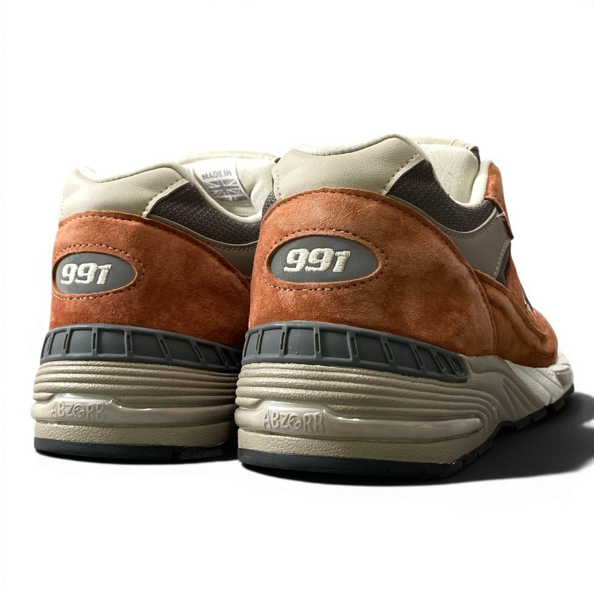 1g8 New Balance ニューバランス 991 SEQUOIA セコイア made in U.K. ローカットスニーカー M991PTY 10 1/2 オレンジ グレー メンズ 男性用o07t
