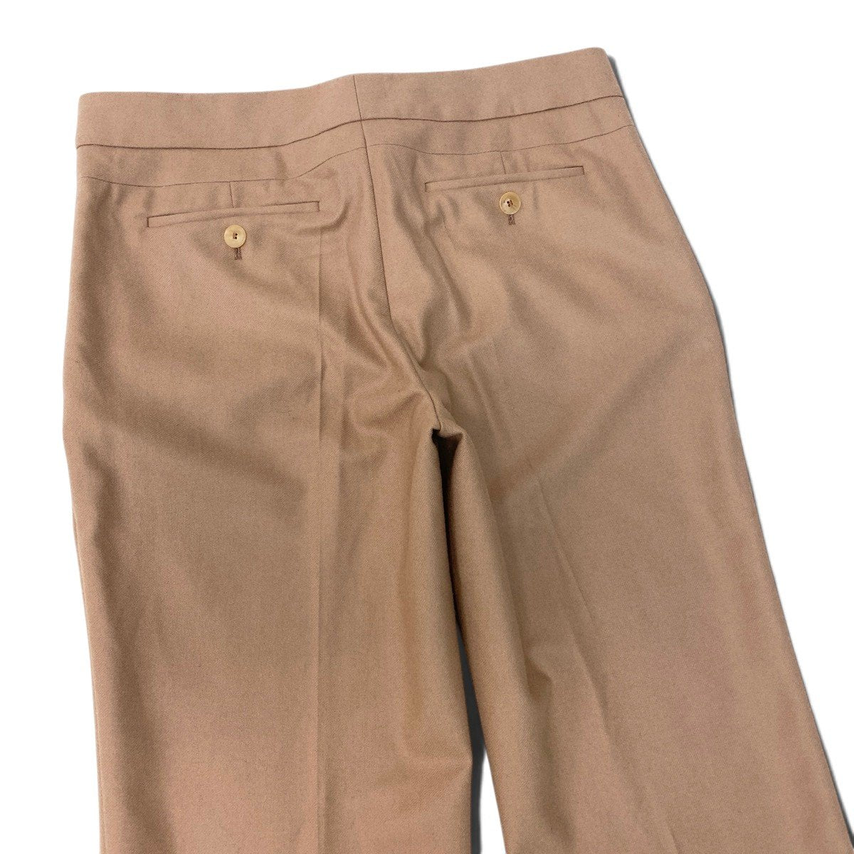 82i2 Salvatore Ferragamo サルヴァトーレフェラガモ スラックスパンツ ガンチーニ サイズ38 ベージュ ウール100％ レディースo07t