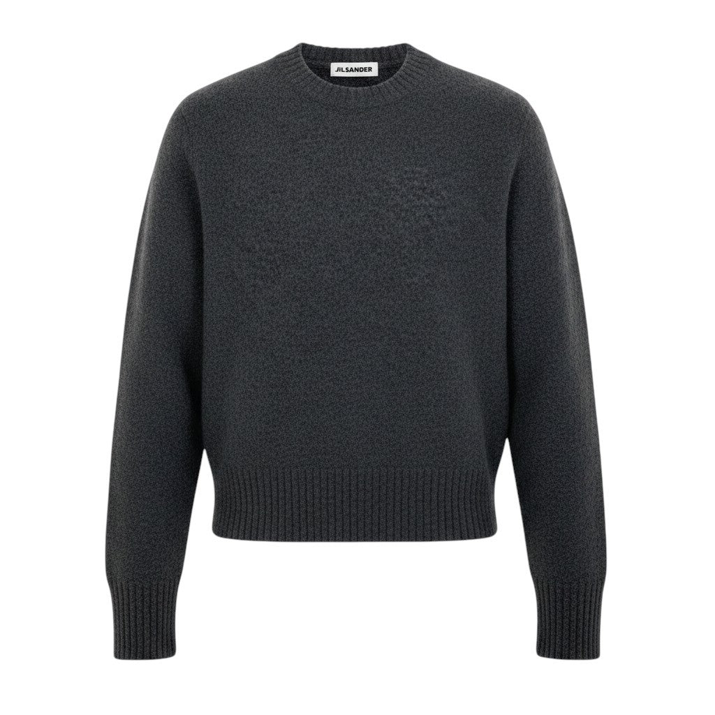 Ei3 JIL SANDER ジルサンダー 2024AW ウールニット セーター サイズ34 ダークグレー ウール100％ レディースk02i