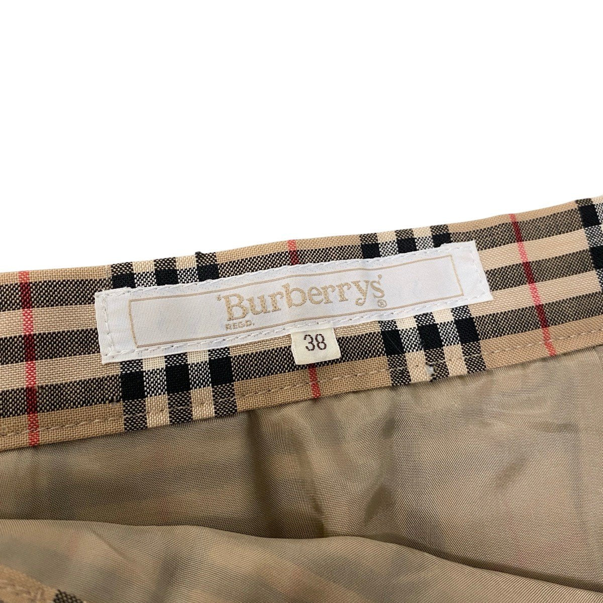 54f22 Burberrys’ バーバリーズ フレアスカート チェックスカート ノバチェック プリーツスカート ウールスカート FXA21-003 38 ブラウン系 レディース 女性用o07t