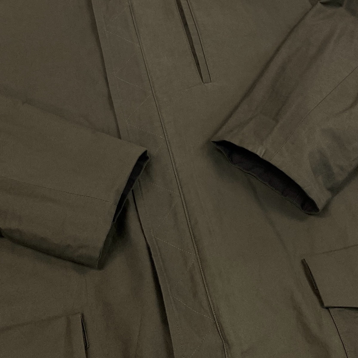 Ah6 Y's BANG ON! ワイズ バングオン YOHJI YAMAMOTO ジップアップコート ロングコート リバーシブルコート フード付き 2way YA-C90-802 2 カーキ 綿100％ メンズ 男性用o07t