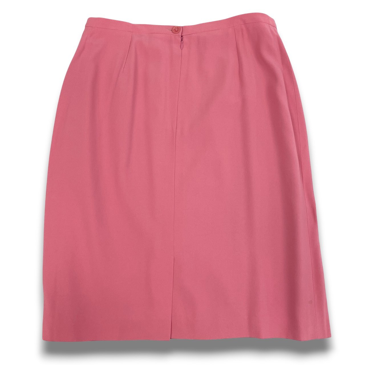 8b20 Vintage CELINE セリーヌ ロゴ金具 タイトスカート 膝丈 46 ライトピンク フランス製 大きいサイズu02t