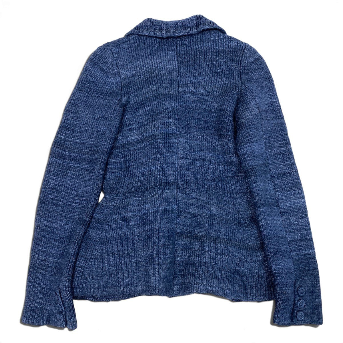 j9 【新品保管品】Christian Dior バージャケット ダブルジャケット シルクニット スラブヤーン 38サイズ ネイビー レディース 女性用k02i