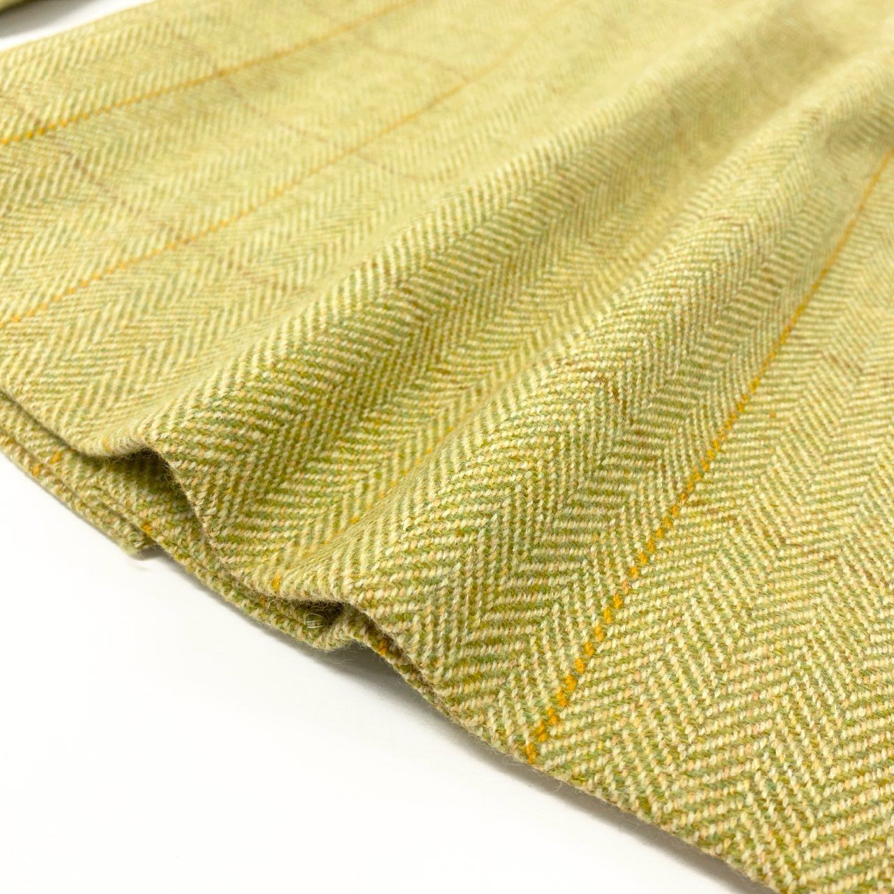 30K18《美品》 NINA RICCI BOUTIQUE ニナリッチ セットアップスカート フォーマル イギリス製生地○ ダブルブレストジャケット 膝丈スカート チェック柄  11 グリーン ラムウールu02t