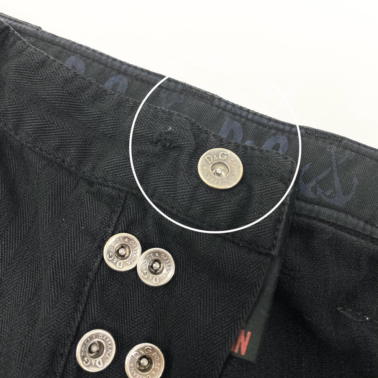 30K18 DOLCE&GABBANA ドルチェアンドガッバーナ マルチジップポケットパンツ カーゴパンツ  ボタンフライ ボトム 30/44サイズ ブラック メンズu02t