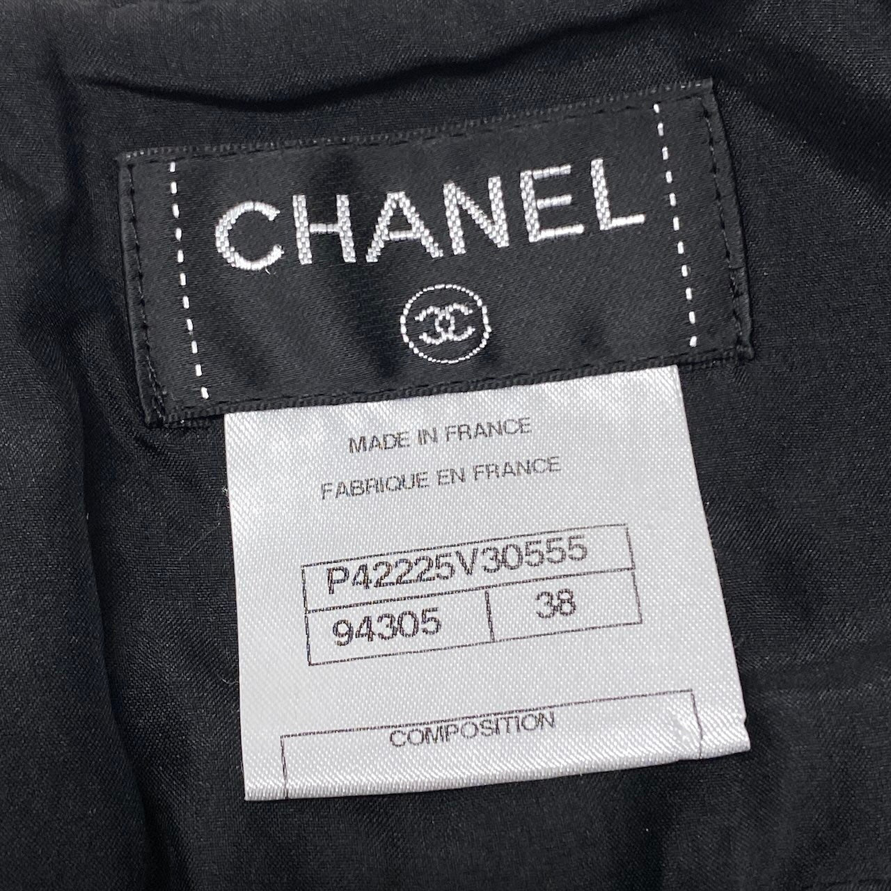 Cg6【美品】CHANEL ツイードスカート ミニスカート ココマークプレート フランス製 P42225 38サイズ ブラック ウール100％ レディース 女性用u02t