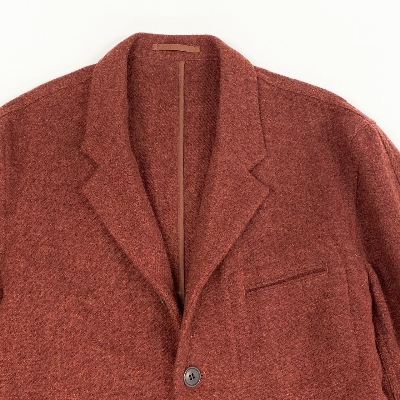 76k21 Paul Smith LONDON ポールスミス ツイードジャケット アンコンジャケット 秋冬 メンズ 紳士服 L テラコッタ系 ウール100％u02t