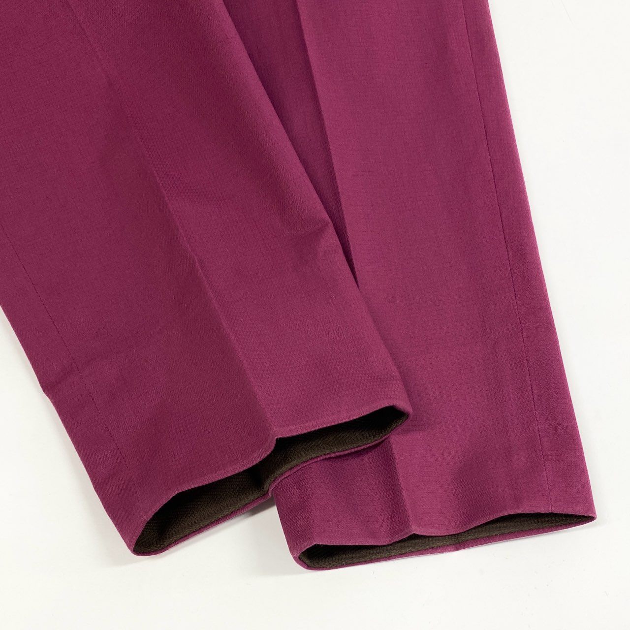 2j27 HERMES エルメス スラックスパンツ テーパード ボトム イタリア製 XLサイズ相当 パープル メンズu02t