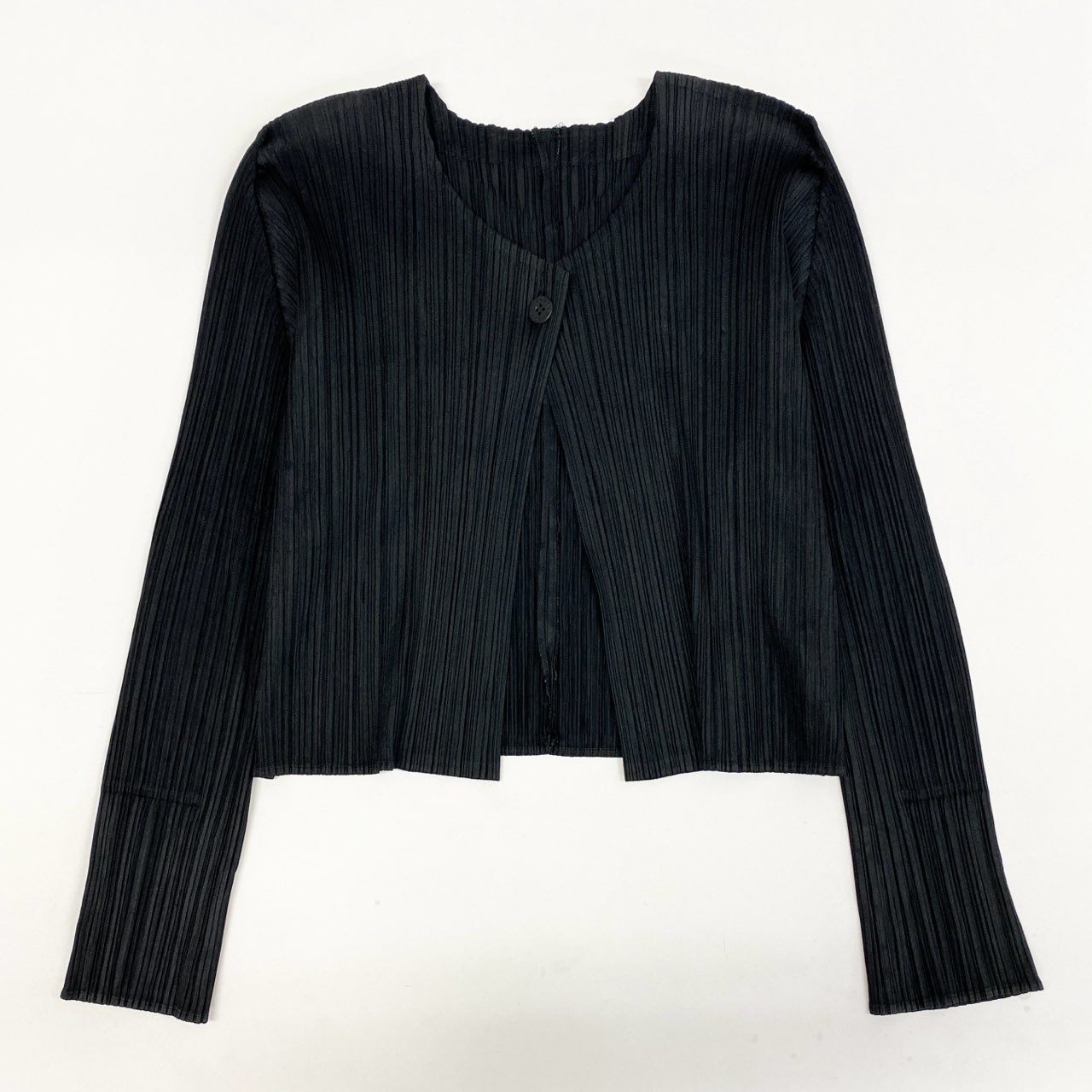 26a26 PLEATS PLEASE プリーツプリーズ イッセイミヤケ 薄手カーディガン プリーツ ショート丈  PP11-J0853 4 ブラック レディース 女性用o07t
