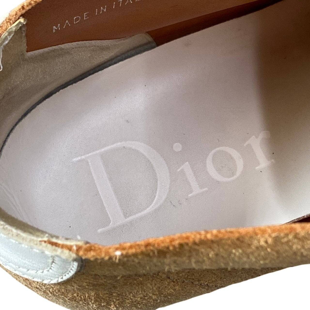 1h11 DIOR HOMME ディオールオム 2010年 クリスヴァンアッシュ期 ハイカットスニーカー 40 ブラウン スエードレザー メンズu02t