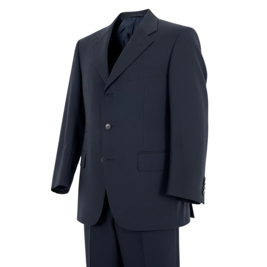 35a30 BURBERRY LONDON バーバリーロンドン スーツセットアップ テーラードジャケット スラックス 42サイズ ダークネイビー メンズ 男性用o07t