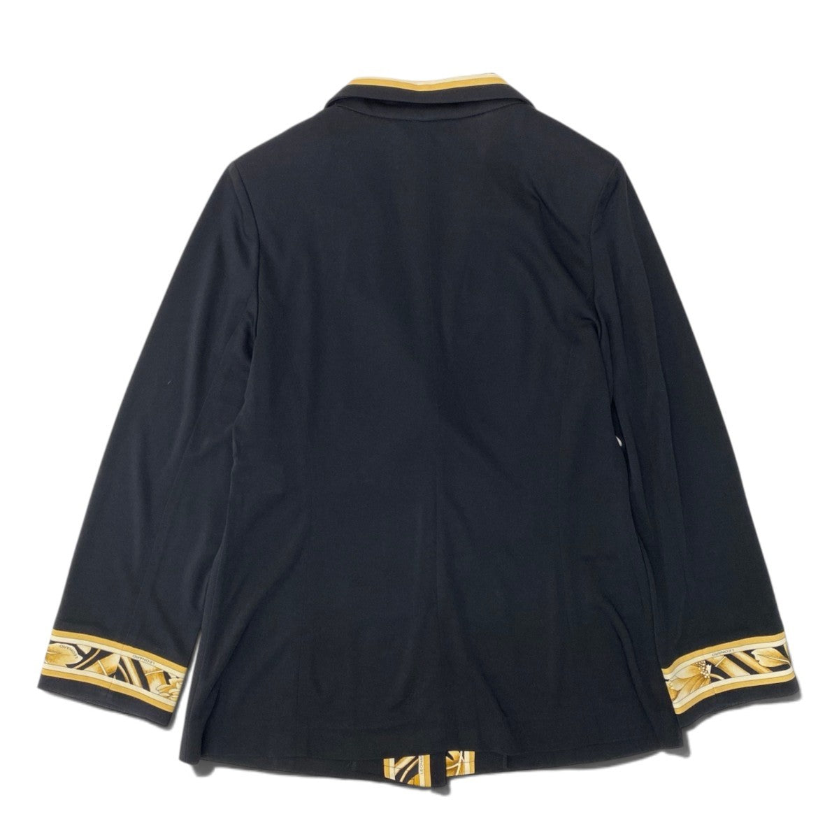 93h3 LEONARD レオナール 薄手ジャケット 花柄 長袖カーディガン カンカン素材 日本製 0191557 L ブラック レディース 女性用o07t