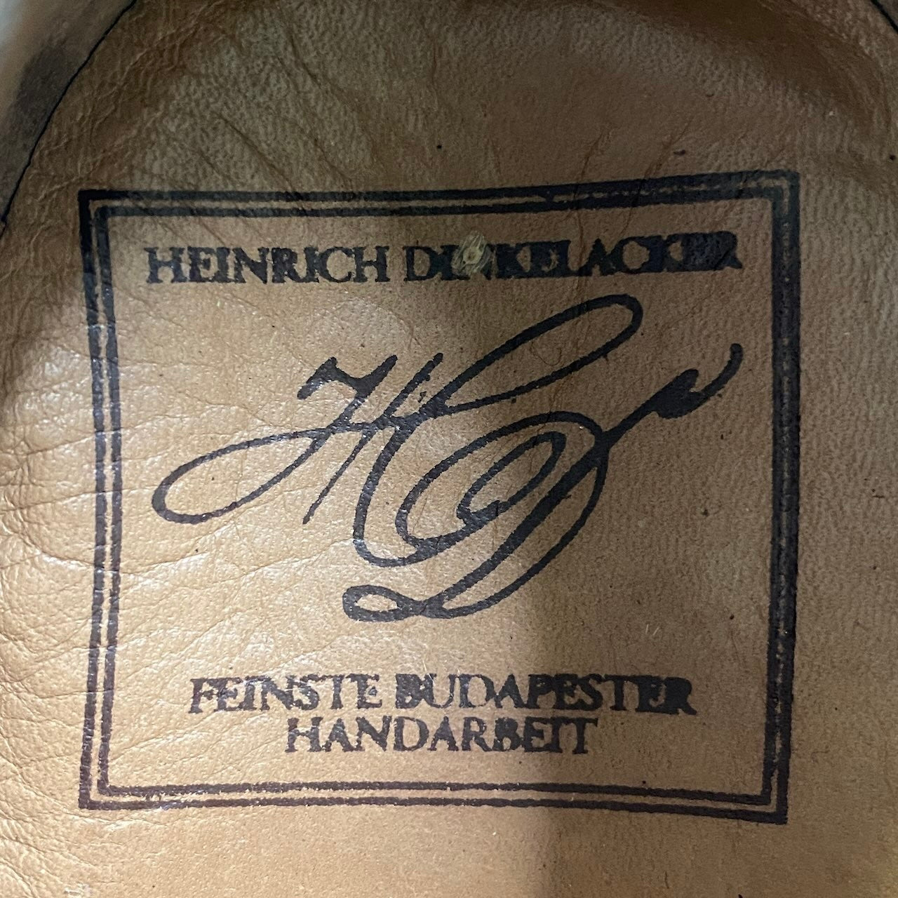 2g7 《美品》 HEINRICH DINKELACKER ハインリッヒ ディンケラッカー RIO リオ Wチップ メダリオン シューズ 3087 サイズ7 1/2 ブラック レザー シューツリー付 革靴t18r