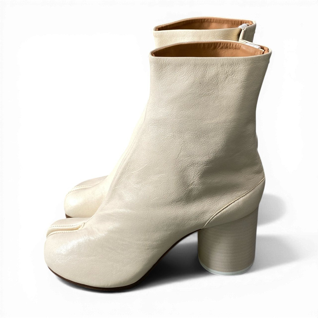 Maison Margiela メゾンマルジェラ 足袋ブーツ タビブーツ サイズ37 1/2 クリーム レザー レディースta1