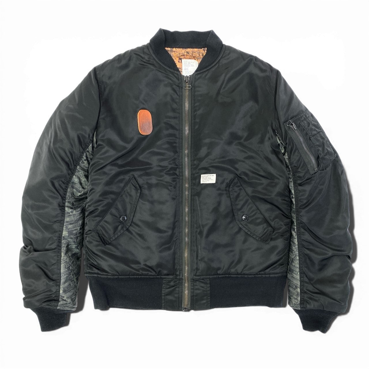 81d4 Wtaps ダブルタップス MA-1 フライトジャケット ボンバージャケット 袖切替 アウター 2007-2ND GWDT-JK-M01 ブラック メンズ 男性用o07t