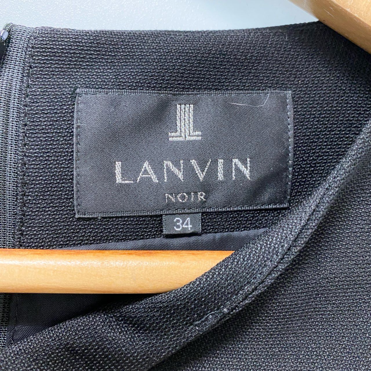 12b19《美品》 LANVIN ランバン 東京ソワール社製 ブラックフォーマル ジャケット ワンピース 冠婚葬祭 34 ブラック レディースu02t