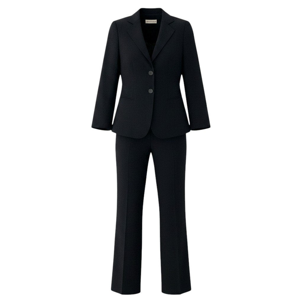 55e19 EMPORIO ARMANI エンポリオアルマーニ セットアップスーツ シングルスーツ フォーマル ビジネス サイズ36 ブラック レディース 女性服u02t