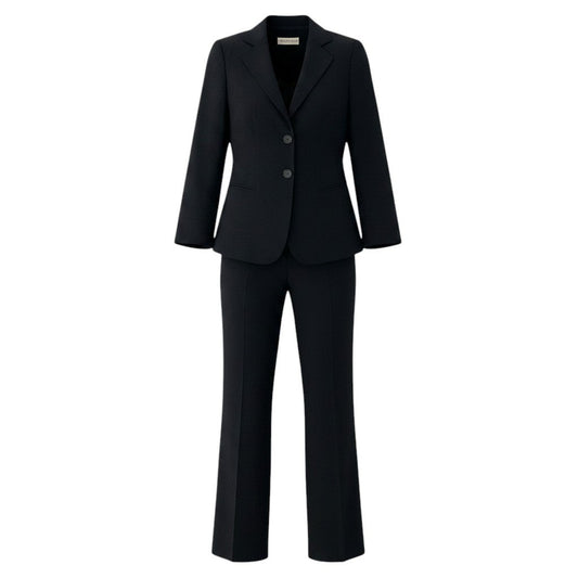 55e19 EMPORIO ARMANI エンポリオアルマーニ セットアップスーツ シングルスーツ フォーマル ビジネス サイズ36 ブラック レディース 女性服u02t
