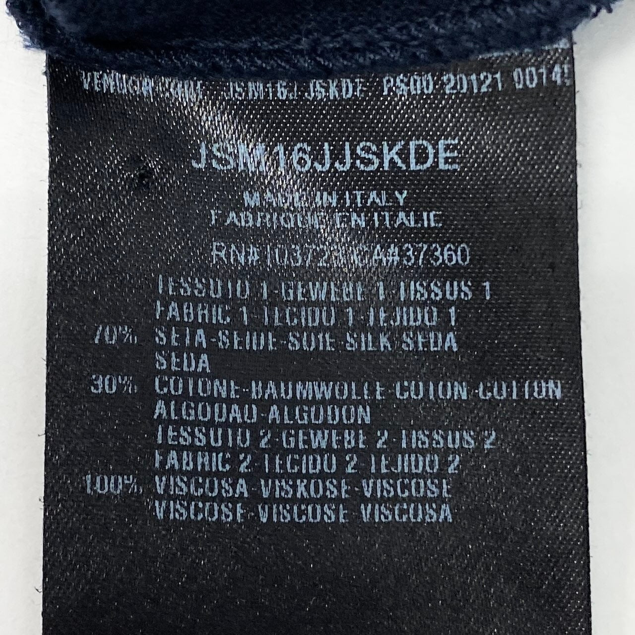 22e7 GIORGIO ARMANI ジョルジオアルマーニ オープンカラー ニットカットソー 半袖 トップス ポケットロゴ刺繡 シルクブレンド サイズ46 ネイビー メンズ 紳士服u02t
