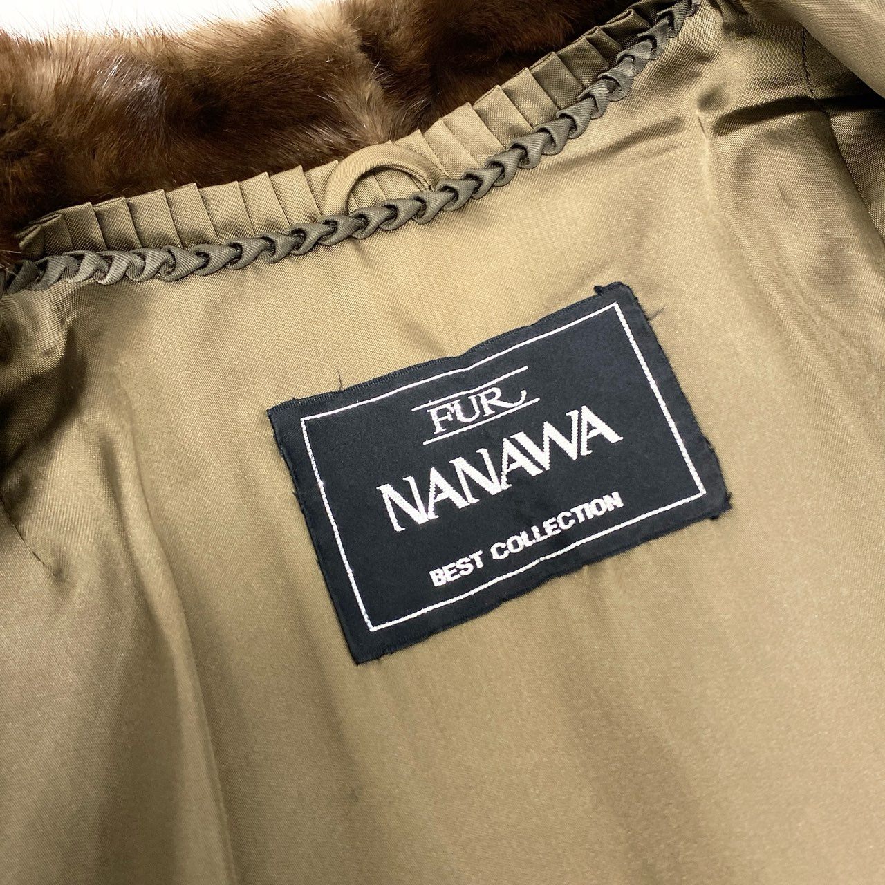 10k11 NANAWA FUR SAGAMINK サガミンク ミンクコート 毛皮コート サイズ11号 ブラウン デミバフミンク レディースk02i