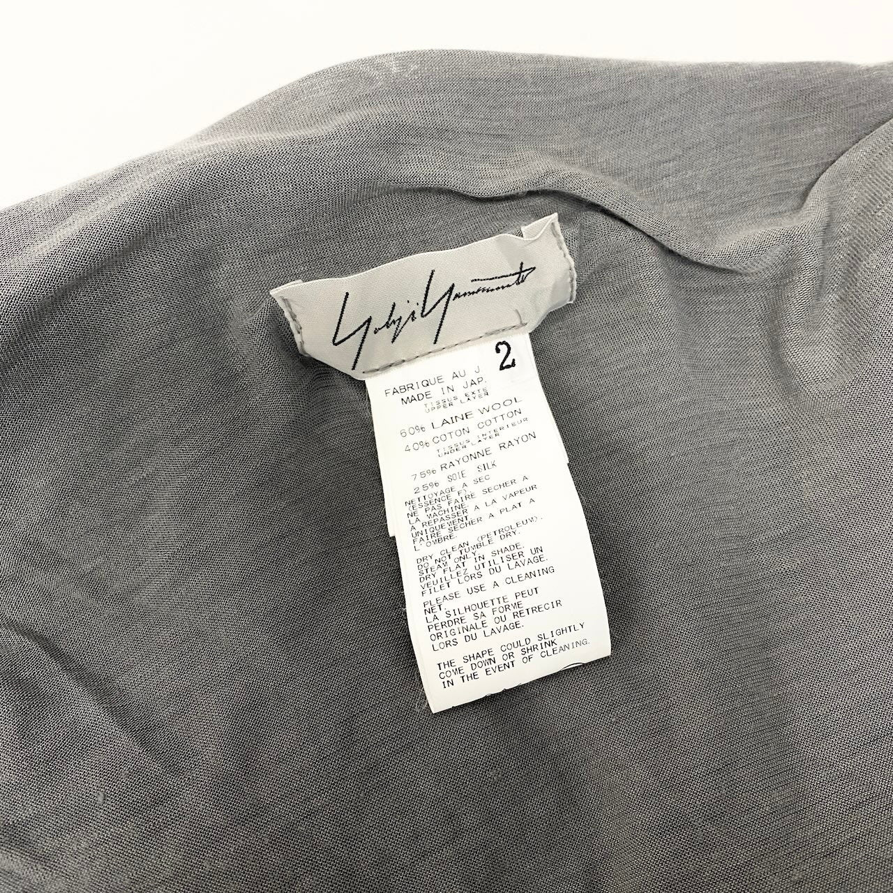 71e8 Yohji Yamamoto ヨウジヤマモト 変形ニットカーディガン コットンウールカーディガン 日本製 FR-T08-151 2サイズ ネイビー グレー メンズ 男性用u02t