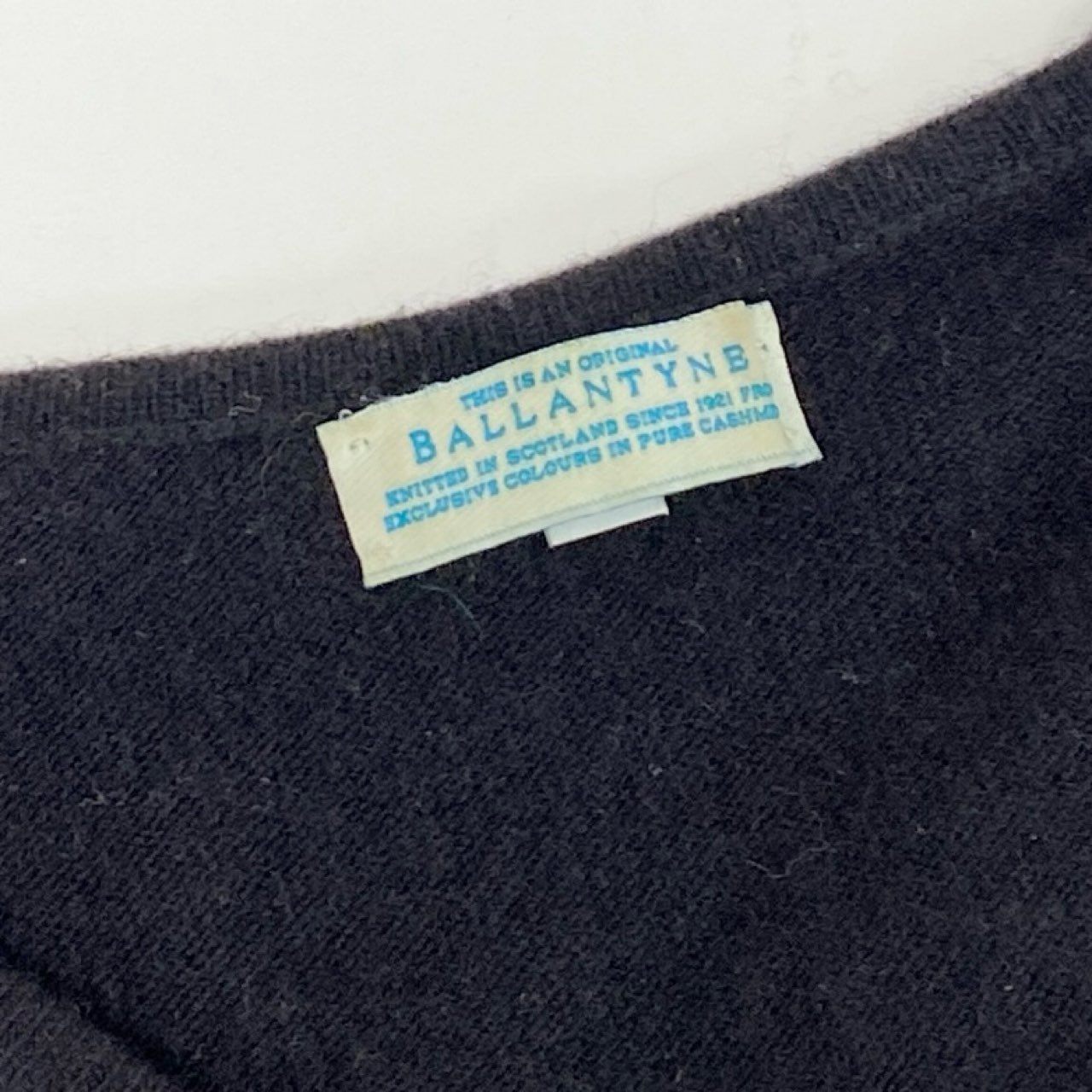 83i3 BALLANTYNE バランタイン 英国製 総カシミヤ 長袖ニットセーター トップス 36 S-Mサイズ相当 ボルドー ブラウン系 カシミア100 cashmere レディースo07t