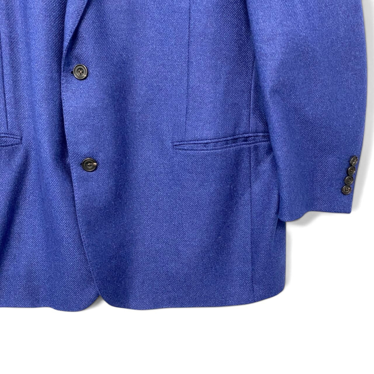 67i14 《美品》 Aquascutum アクアスキュータム テーラードジャケット 総カシミヤ 大きいサイズ フォーマル 日本製  114 4L ブルー メンズ 男性用u02t