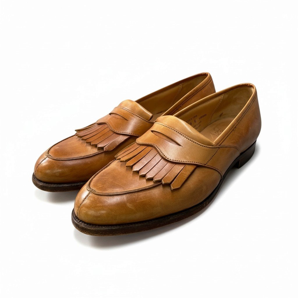 3j14 Crockett&Jones クロケット&ジョーンズ ユナイテッドアローズ別注 SONNING キルトローファー 6340 9E キャメル レザー メンズ 紳士靴o07t