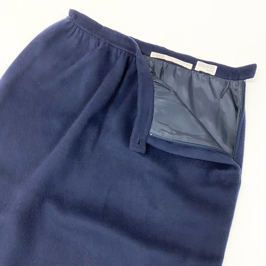 3l27《未使用保管品》 AGNONA アニオナ ALTUNA カシミヤ セットアップ サイズ42 / 46 ネイビー 最高級 女性服 タグ付t18r