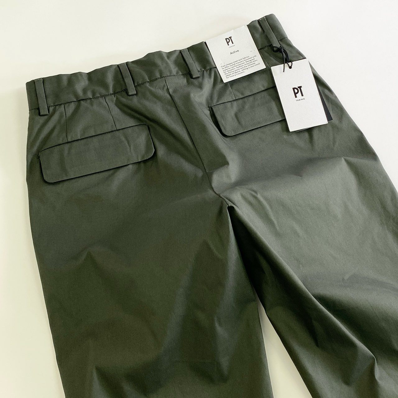 86j11 ④《未使用》 PT TORINO ピーティートリノ LAMDA Active アクティブ PANTALONES CARGO ストレッチパンツ 42 カーキ ACTIVE TECHNO タグ付