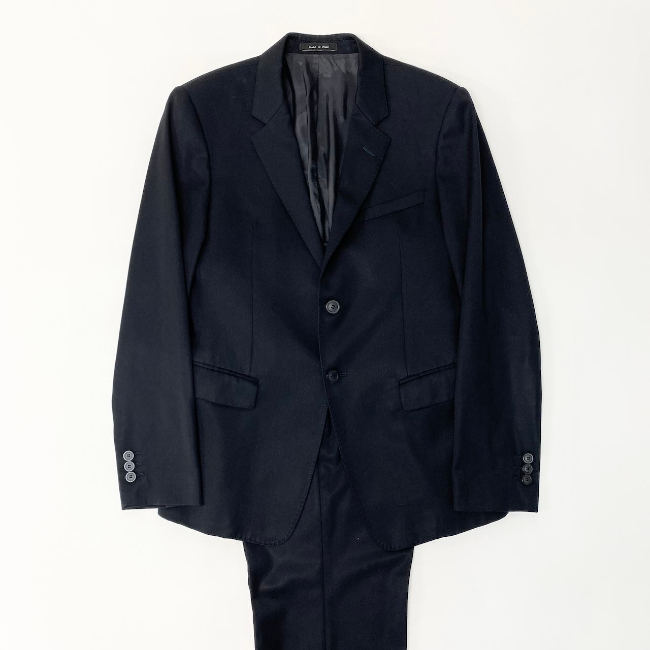 10c29 EMPORIO ARMANI エンポリオアルマーニ セットアップスーツ フォーマル 薄手 イタリア製 DAVIDLINE メンズスーツ 男性用 ブラックo07t
