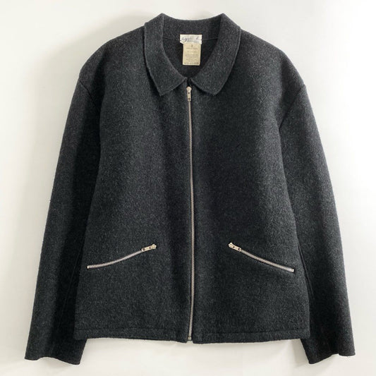 30e4 agnes b. homme アニエスベー オム フランス製 VINTAGE WOOL JACKET ジップアップブルゾン 2 ブラック ビンテージ ジャケット