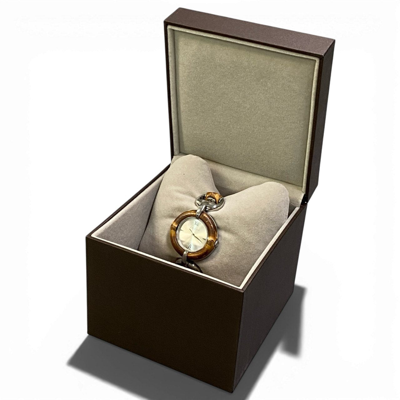 b13【箱有り】稼働品 GUCCI グッチ バンブー 腕時計 2針 ユニセックス bamboo watch 2 hands unisexta1