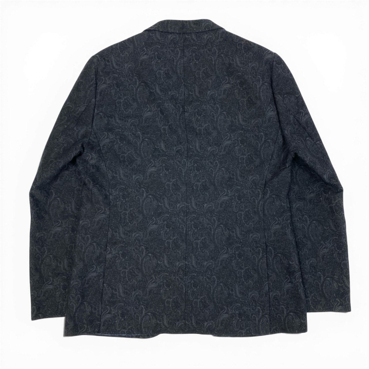 31b12 ETRO エトロ テーラードジャケット コットンウールジャケット ペイズリー柄 総柄 54サイズ ネイビー メンズ 男性用u02t