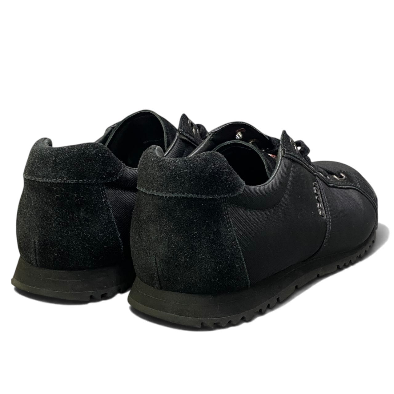 1h29 PRADA SPORTS プラダスポーツ サイドメタルロゴ スニーカー サイズ7 ブラック シューズ Metal Logo Sneakerst18r
