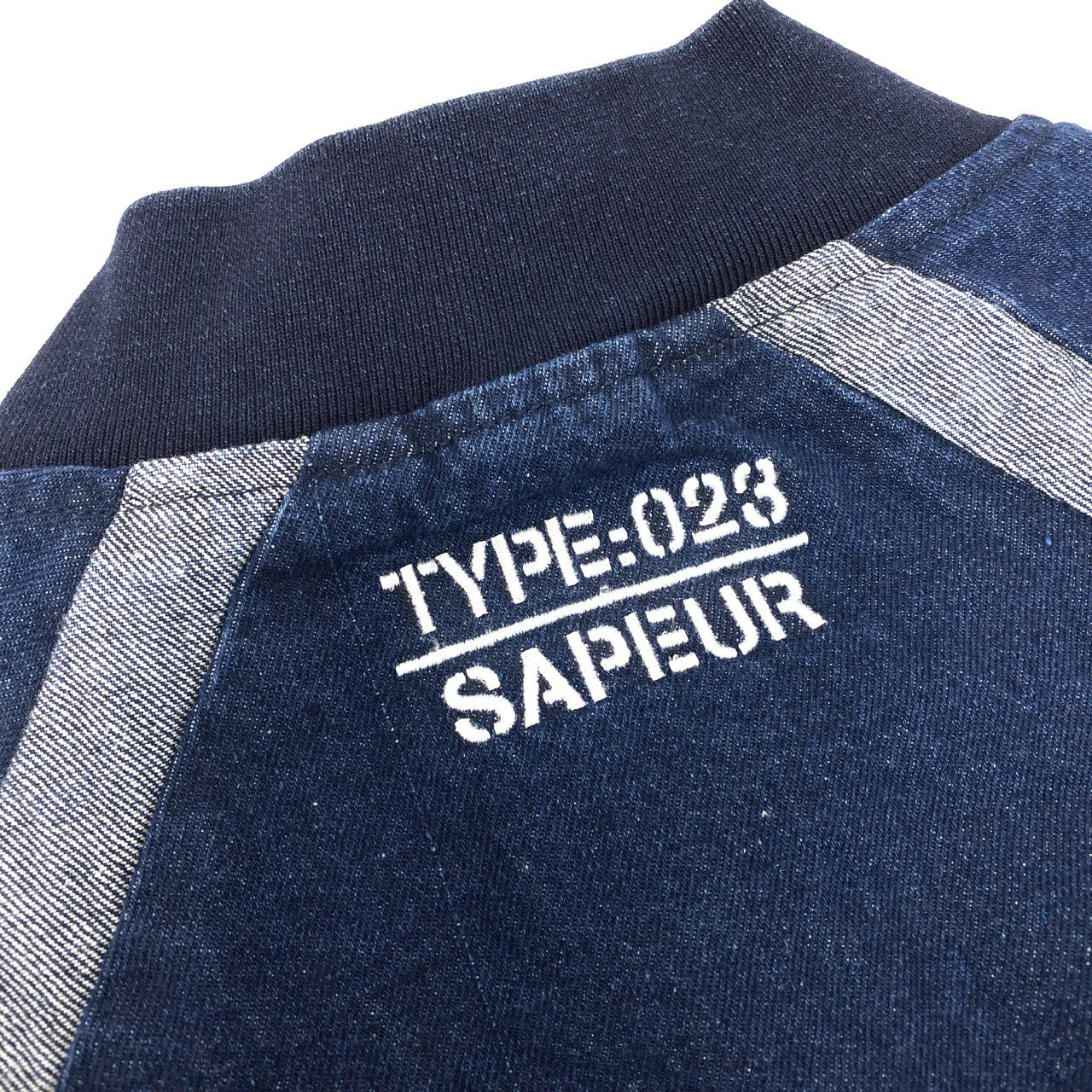 15Ⅼ1【美品】SUPEur サプール デニムトラックジャケット ジップアップジャケット コーチジャケット アウター XLサイズ インディゴ メンズo07t