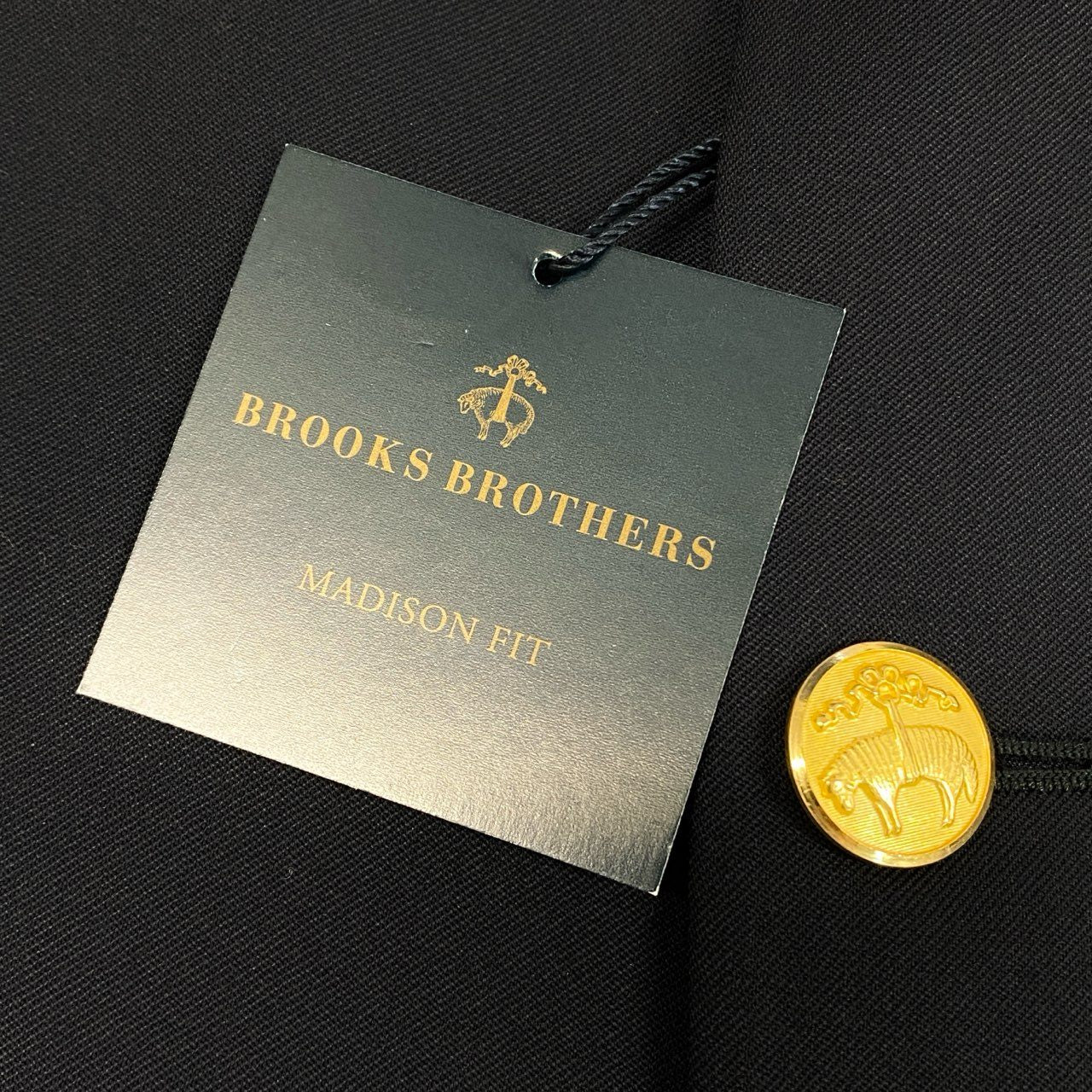 16k10 《新品未使用》 Brooks Brothers ブルックスブラザーズ 金ボタン ブレザー テーラードジャケット 40 ダークネイビー 紺ブレ MADISON FIT スーツ フォーマル タグ付t18r