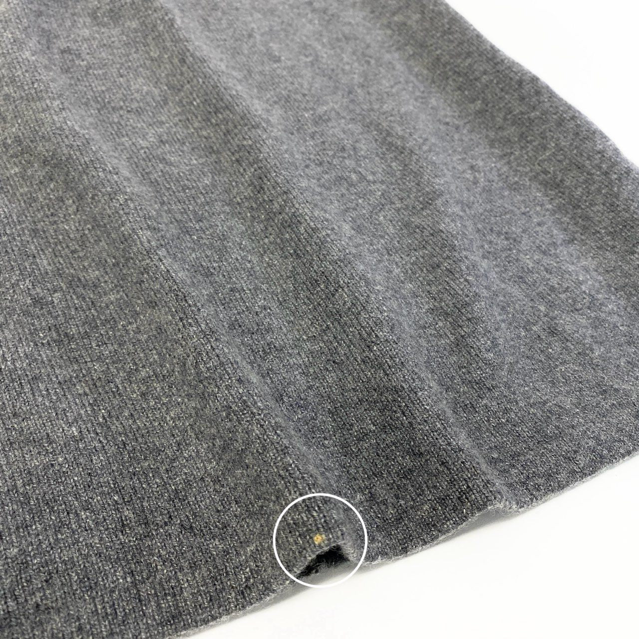 9a19 Ballantyne バランタイン ピュアカシミヤ 100％ ニットスカート サイズF グレー Pure Cashmere Knit Skirtt18r