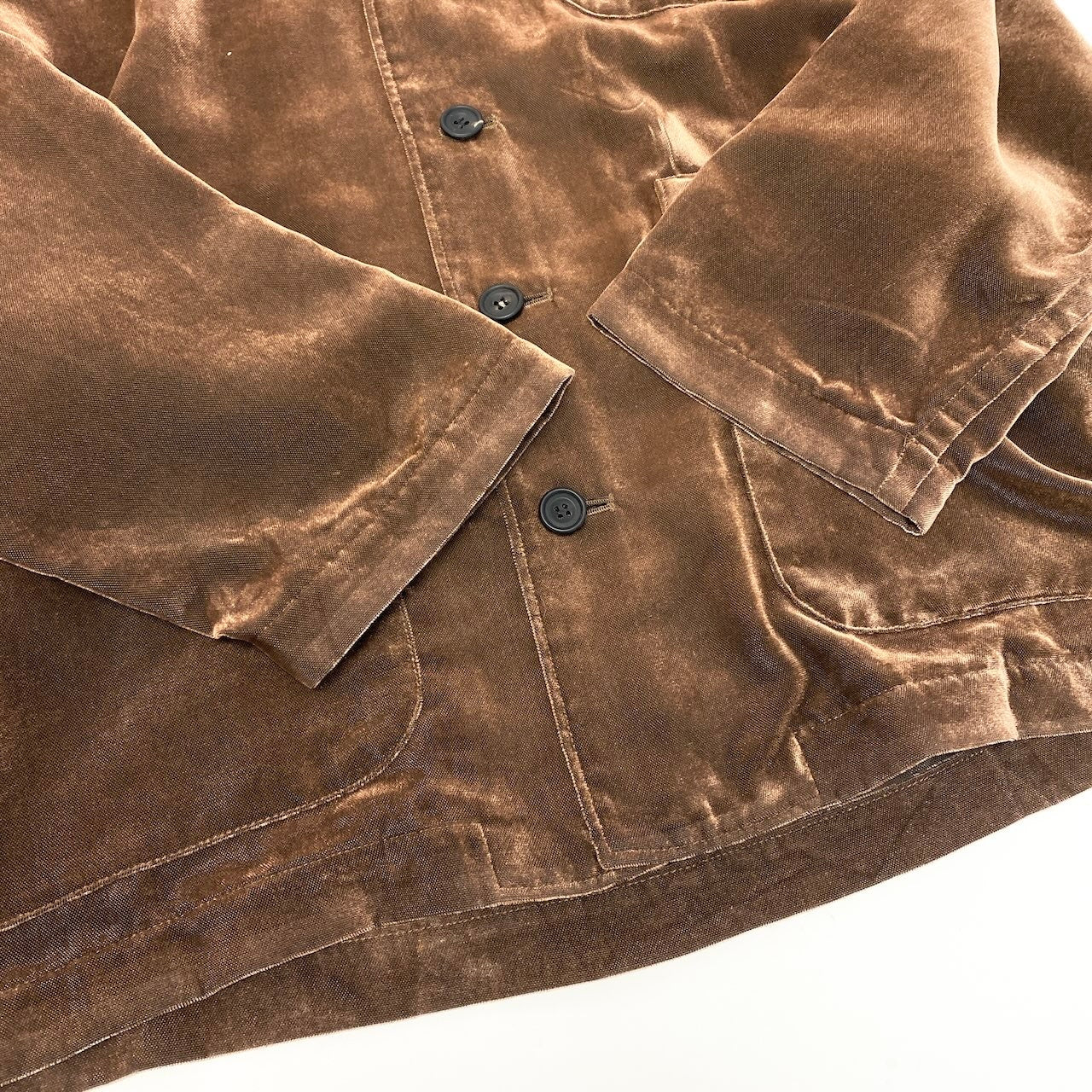 67e7【未使用タグ付き】ensou. エンソウ サマーベルベット カバーオール サイズL ブラウン メンズ Summer Velvet Coverallk02i