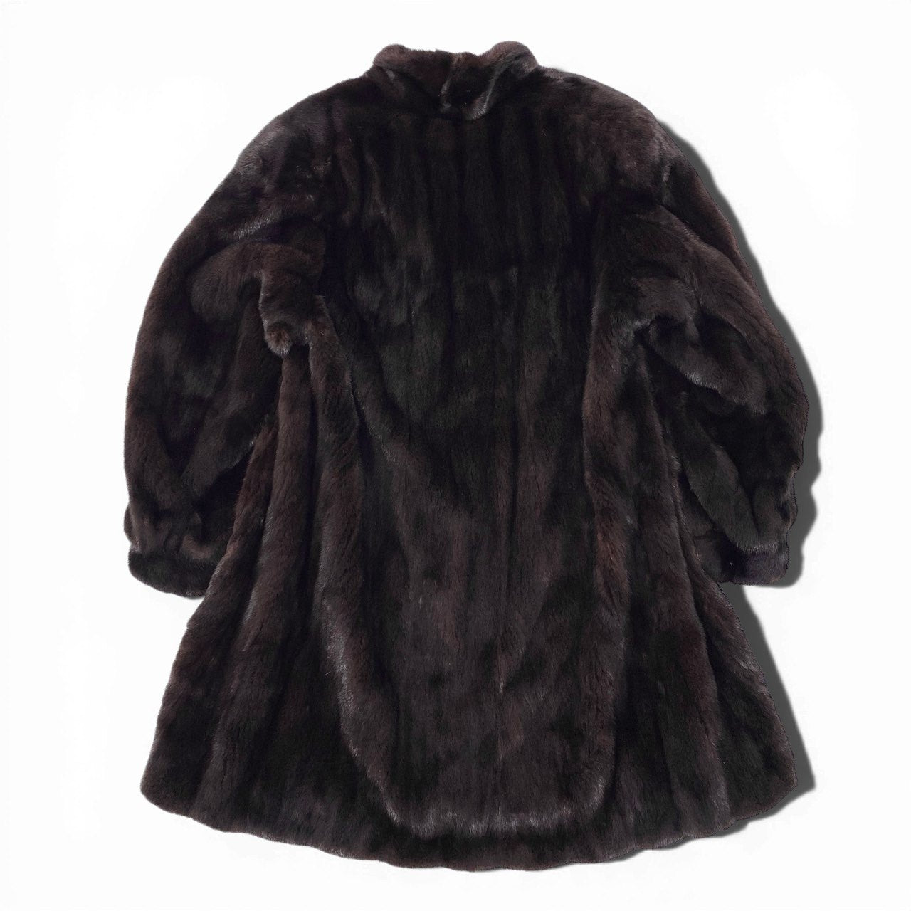 76a24 BLACKGLAMA ブラックグラマ マホガニーミンク ロングコート サイズF ダークブラウン 最高級本毛皮 Mink Fur Long Coatt18r