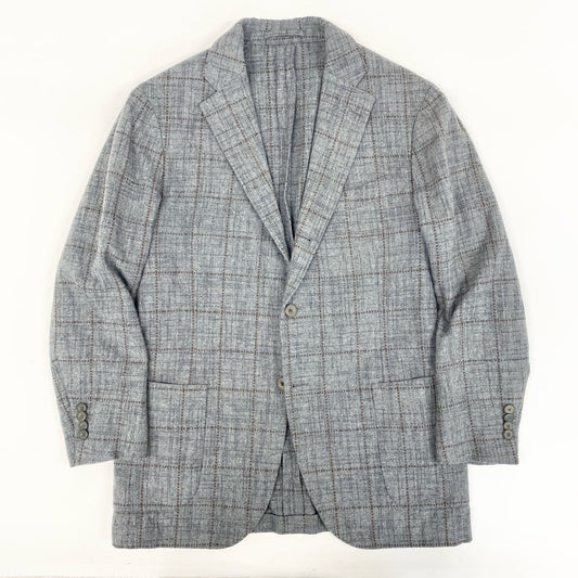 5i12 LARDINI ラルディーニ テーラードジャケット ブレザー IC528AE サイズ52 グレー チェック メンズ イタリア製u02t