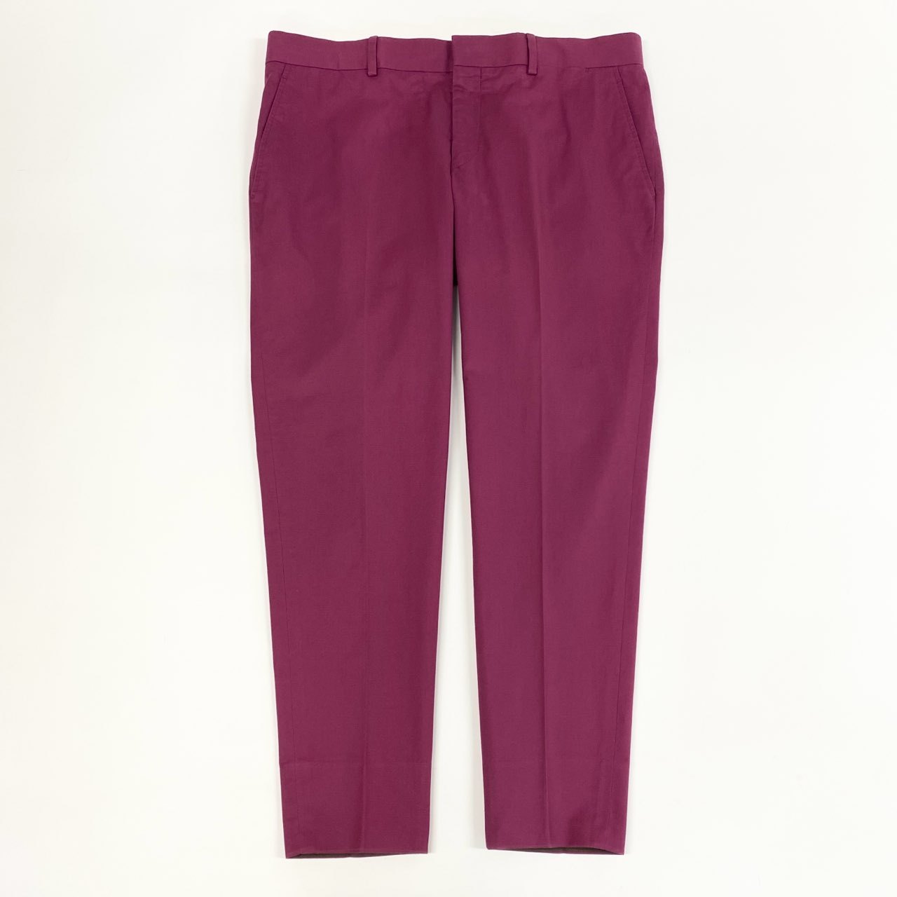 2j27 HERMES エルメス スラックスパンツ テーパード ボトム イタリア製 XLサイズ相当 パープル メンズu02t