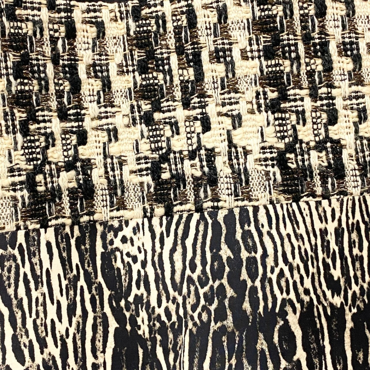 58g5 GiAMBATTiSTA VALLi ジャンバティスタ ヴァリ ノースリーブワンピース Vネック 異素材切替 レオパード ツイード イタリア製 38サイズ ブラック ブラウン レディース 女性用u02t