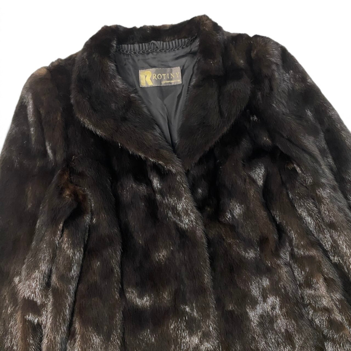 64j27 SAGA MINK 銀サガ 毛皮コート マホガニーミンク  サイズ13 ダークブラウン 本毛皮 MINK FUR レディースu02t