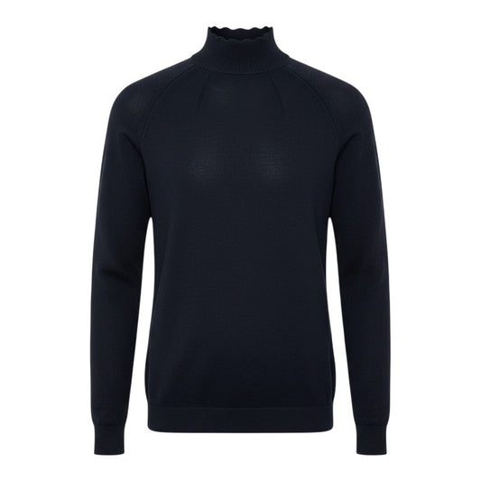 Ai27 ISSEY MIYAKE 132 5. イッセイミヤケ DARTED KNIT ダーテッドニット 立体 ボトルネック セーター 2 ブラック アセテート ナイロン レディースo07t