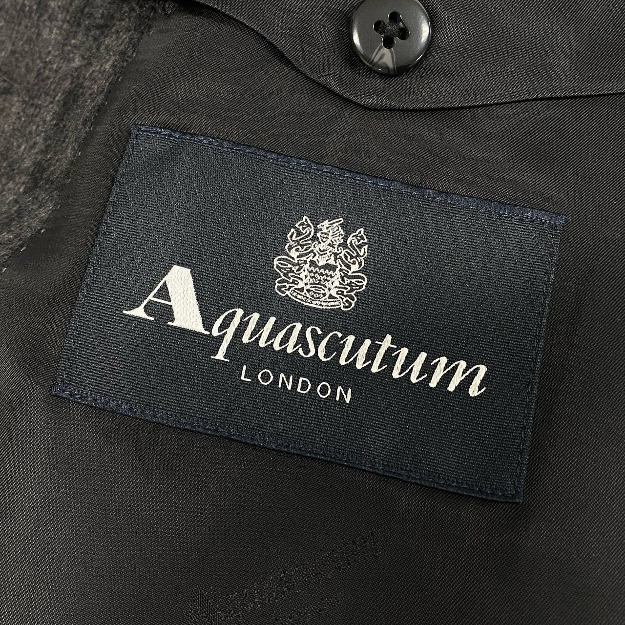 50a19 Aquascutum LONDON アクアスキュータム テーラードジャケット カシミヤジャケット チェック柄  メンズ 紳士服 サイズ105 3L グレー系 カシミア100％u02t