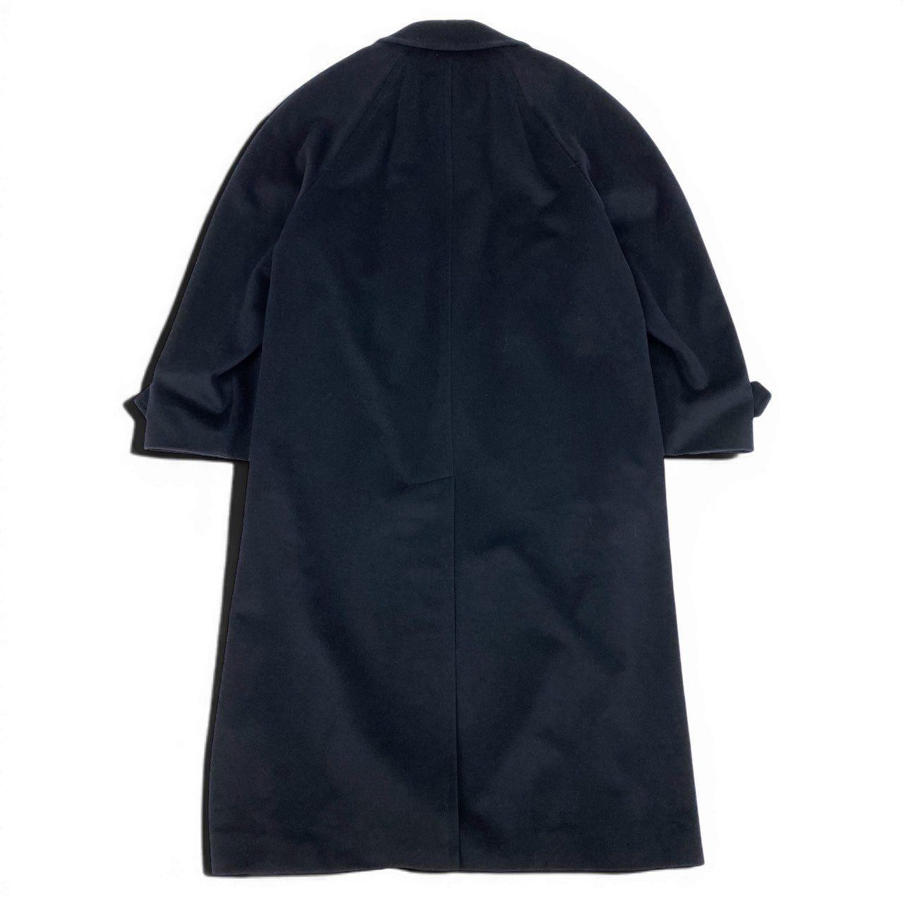37d14 BOSS HUGO BOSS ボス ヒューゴボス ステンカラーコー ト ロングコート ロロピアーナ生地 ウールカシミヤ混 サイズ46 ブラック メンズ 紳士服o07t